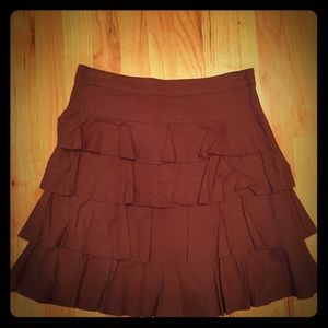 Anthropologie Odille layered ruffled skirt, sz 0
